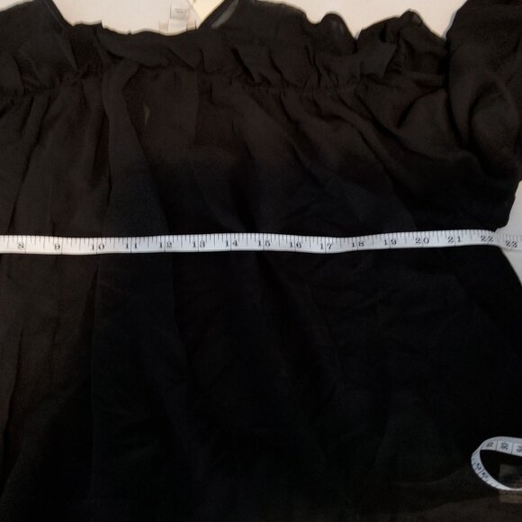A New Day Womens Black Off-Shoulder Ruffle Top Off-shoulder design Medium - Picture 5 of 11